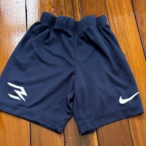 Nike Dark Blue Sports Shorts with White Logo